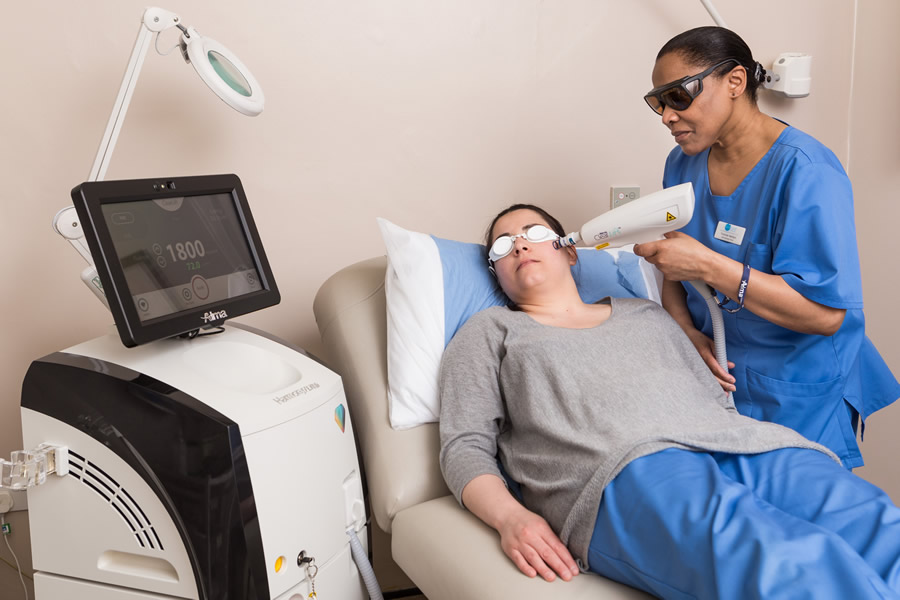 Aesthetic facial skin treatment