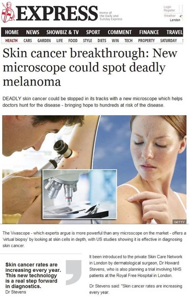 Confocal microscope article in Express