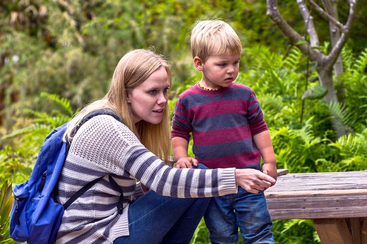 Mother interacting with child