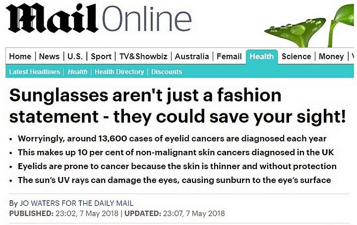 Mail health article on eyelid cancer