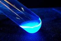 Test tube with UV light