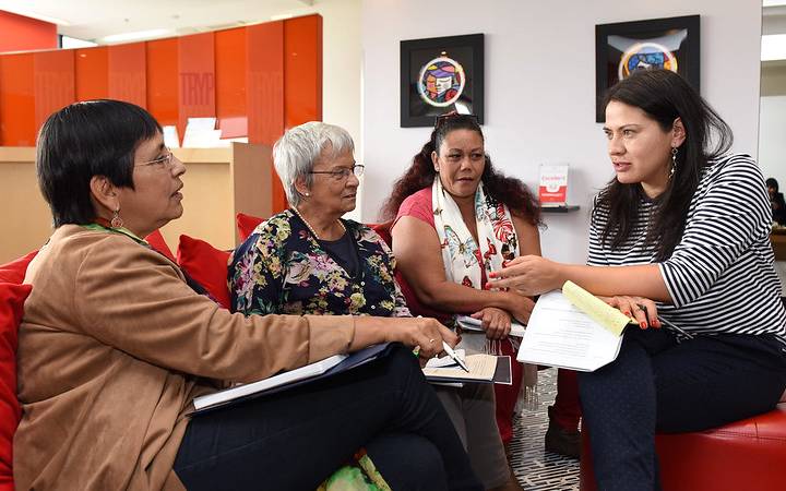 Women meeting in group