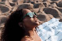 Sunbathing on beach