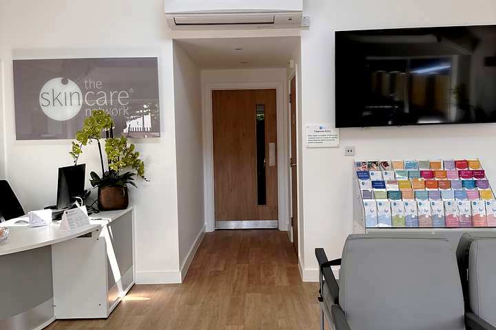 Leaflets in lobby at Skin Care Network