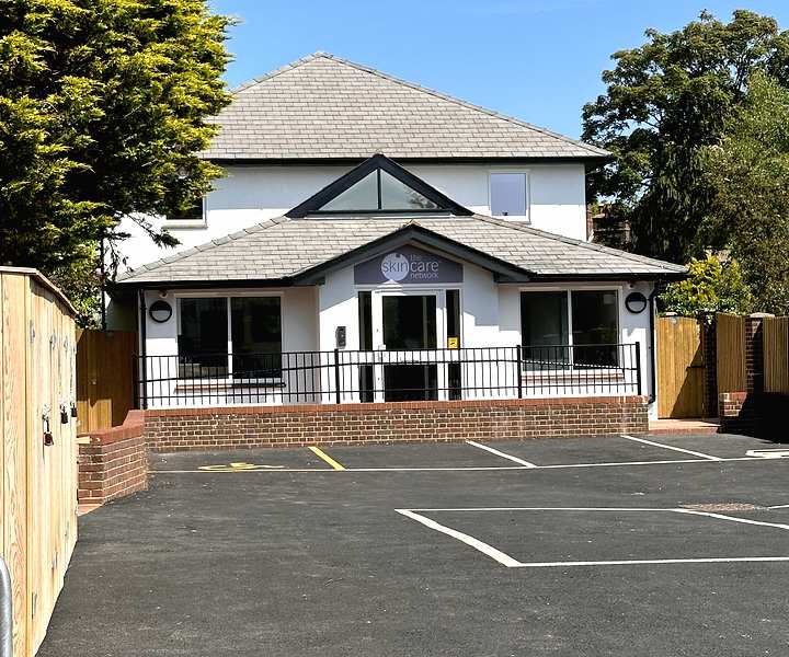 Skin Care Network building and car park