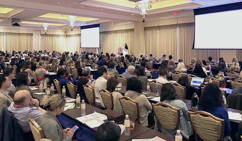 Delegates at dermatology conference