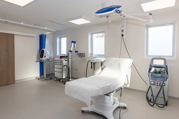 Dermatology treatment room