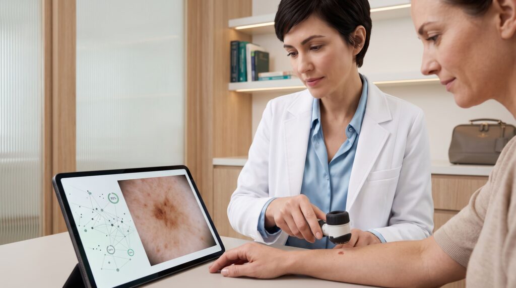 Discover how AI is improving dermoscopy and skin-cancer detection, why it cannot replace Dermatologists and the importance of expert oversight.